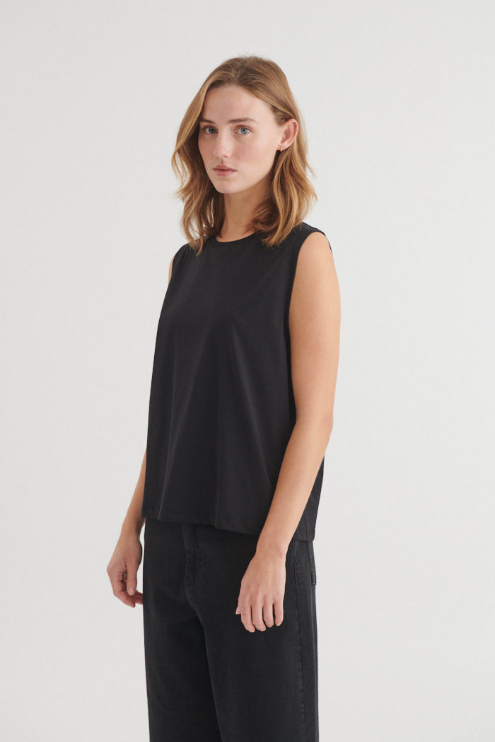Basic Apparel Raja Tank Toppe 001 Black